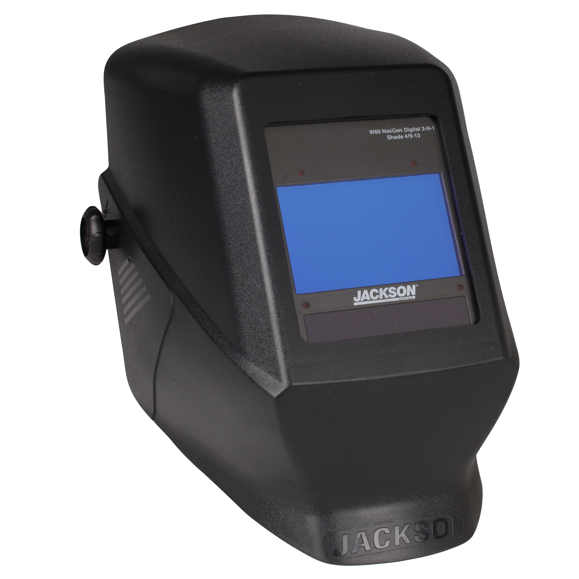 Jackson Safety® - Welding Helmet - Auto Darkening - Thermoplastic - 3.80" x 2.35" Viewing Area - Shade 4/9-13 NexGen® Variable ADF 1/1/1/1 - 370 Speed Dial Headgear -Black -HSL 100 Drill Down Series &